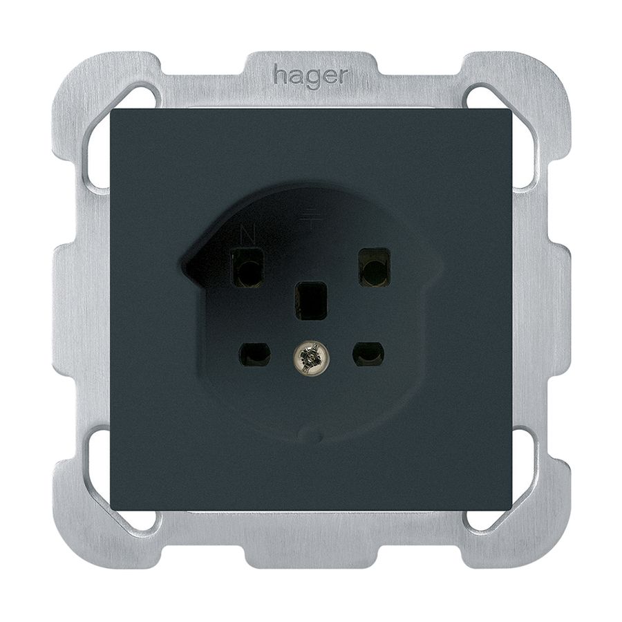 UP-Steckdose HA kallysto Typ 25 mit Steckklemmen schwarz