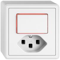 AP-Kombination EDIZIO.liv SNAPFIX® S3L+T23 Seitenbeleuchtung rt ws