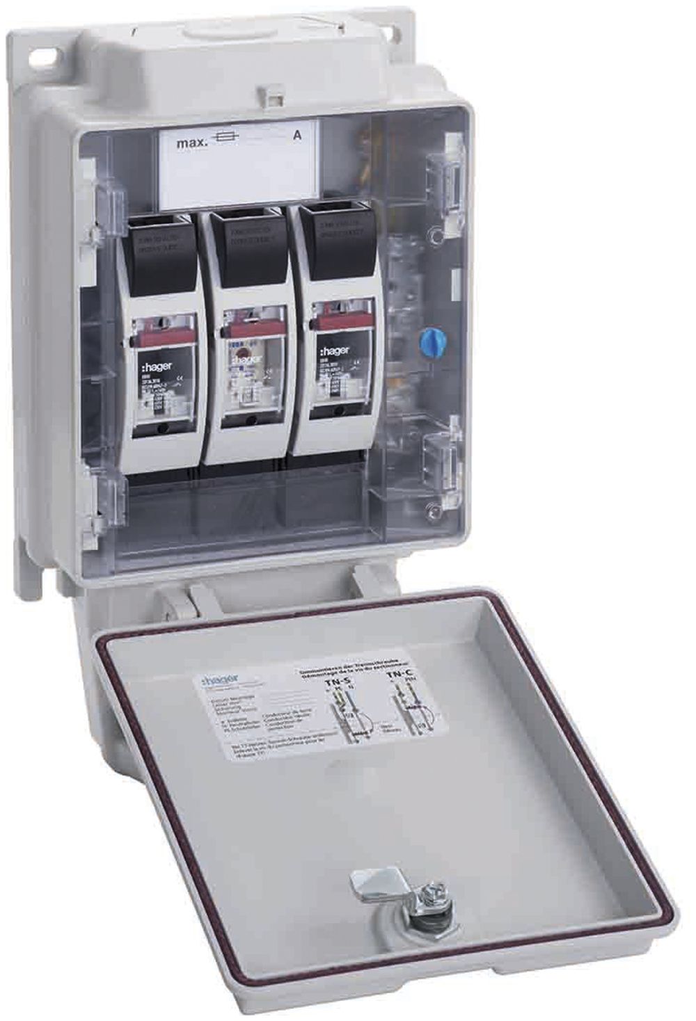 Coffret d'abonnés weber.hse160 160A entrée/sortie brides ra.terre EER+FEM4 Cu/Al