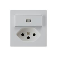 Combinazione luminosa INC A-R/1P+T13 grigio chiaro kallysto