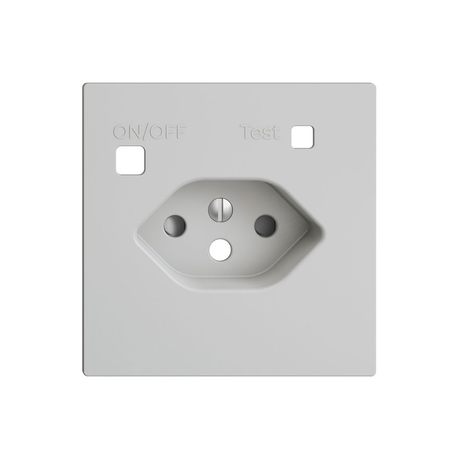 Frontset EDIZIOdue zu FI-Steckdose F, T13, shutter, hellgrau