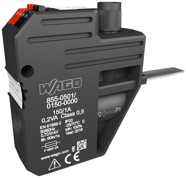 Rilevatore di tensione e corrente WAGO 50 mm² 150A/1A 0.2VA protetto
