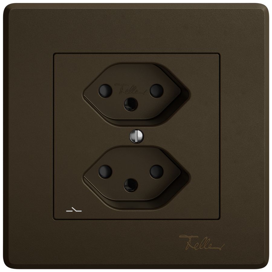 Prise ENC EDIZIO.liv SNAPFIX® 2×T13 1×S avec shutter br