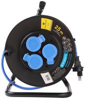 Kabelrolle Schönenberger Stecker:T13 Steckdose:3×T13 25m IP55 schwarz