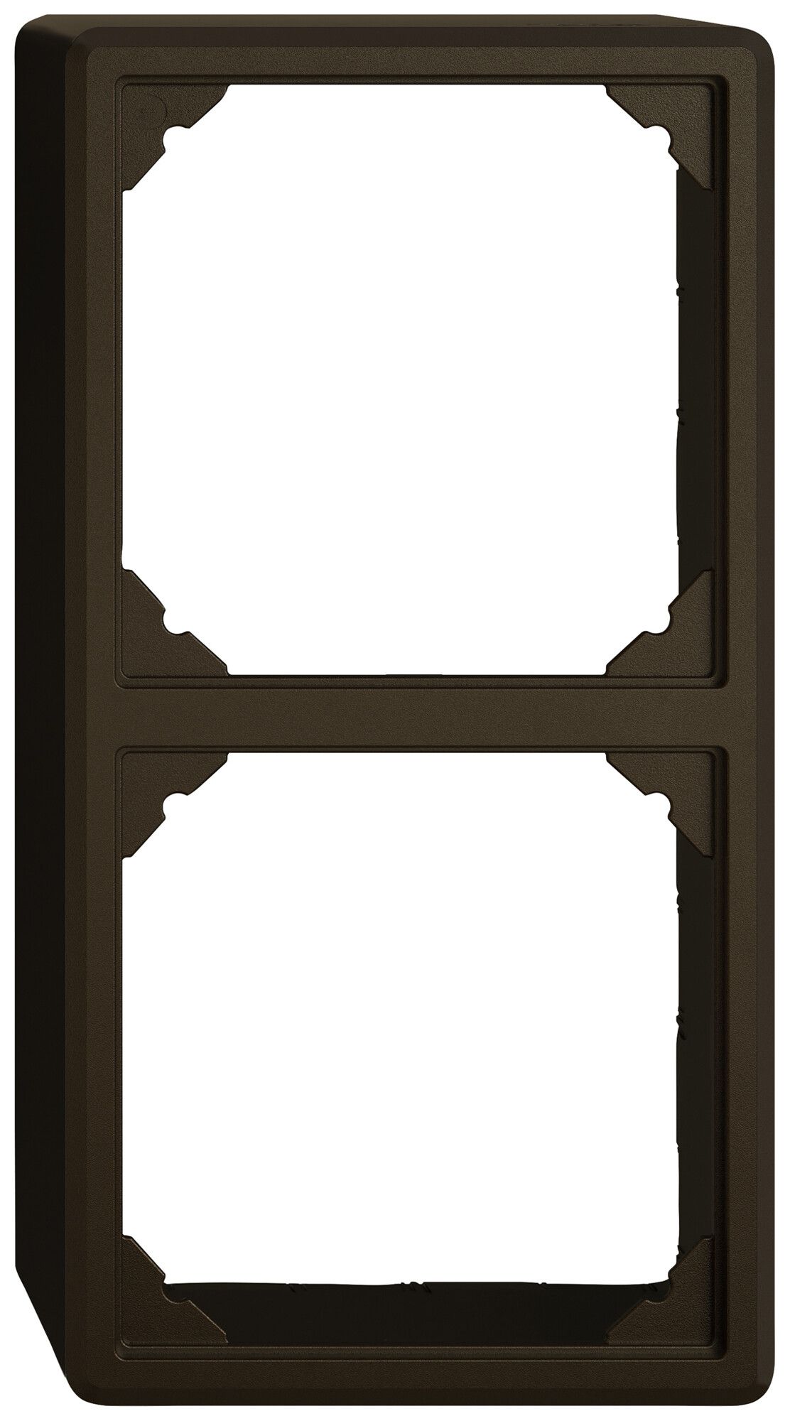 Capot AP EDIZIO.liv SNAPFIX® pour 2 appareils GX.54.A brun