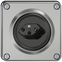 Prise ELEMENT SNAPFIX® 1×type 13 10A 250V IP20 alu