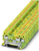 Durchgangsreihenklemme Push-In TWIN 0.14…1.5mm² grün/gelb