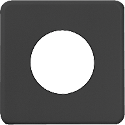 Abdeckplatte I 43mm schwarz