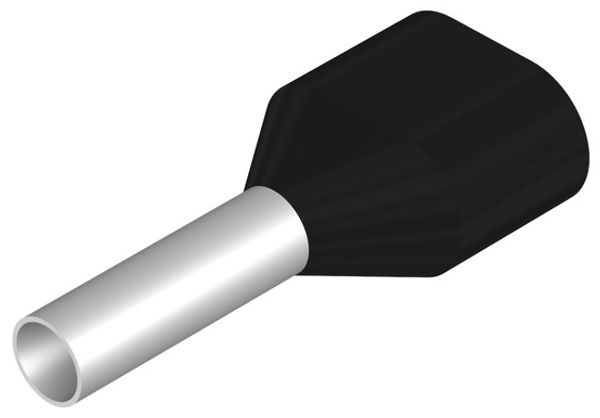 Capocorda doppio Weidmüller H isolato 2×1.5mm² 10mm nero DIN sciolto