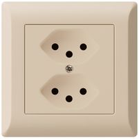 UP-Steckdose 2×Typ 13 Hager kallysto.line beige