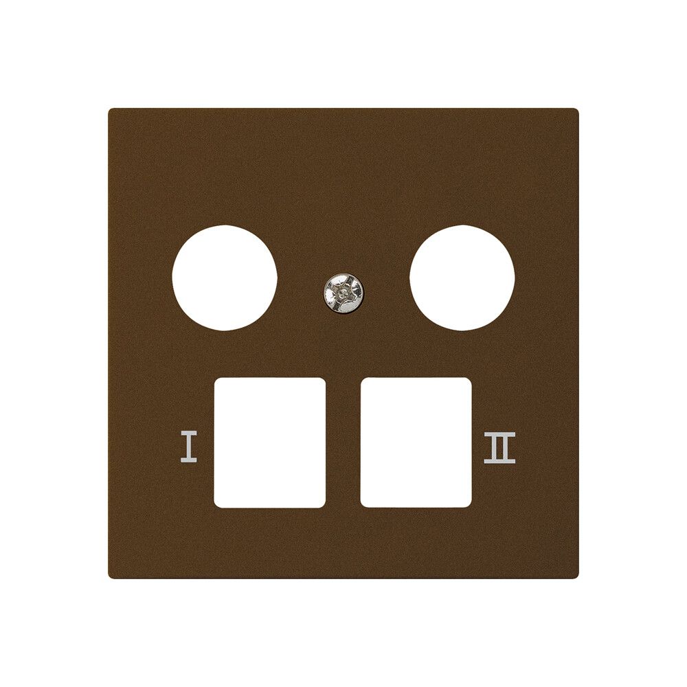 Placca frontale kallysto per R&M HWS marrone 2 fori multimedia