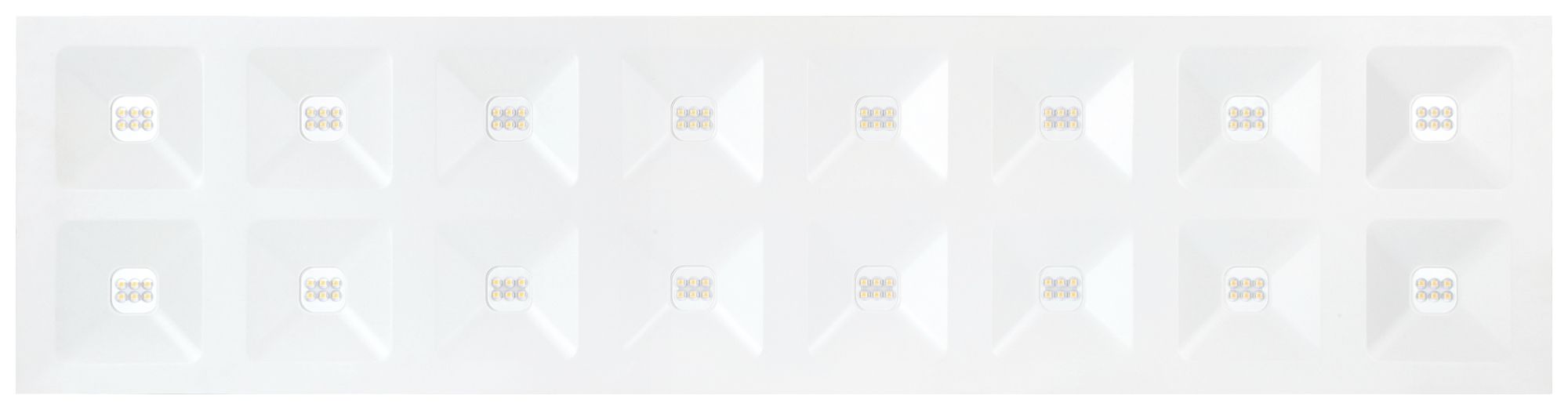 EB-LED-Deckenleuchte Sylvania Quadro 36W 4600lm 840 IP40 DIM 1195×395mm weiss