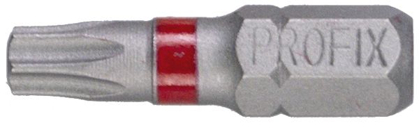 Bit Torx-Schraube PROFIX T25×25mm 1/4" Markierung rot