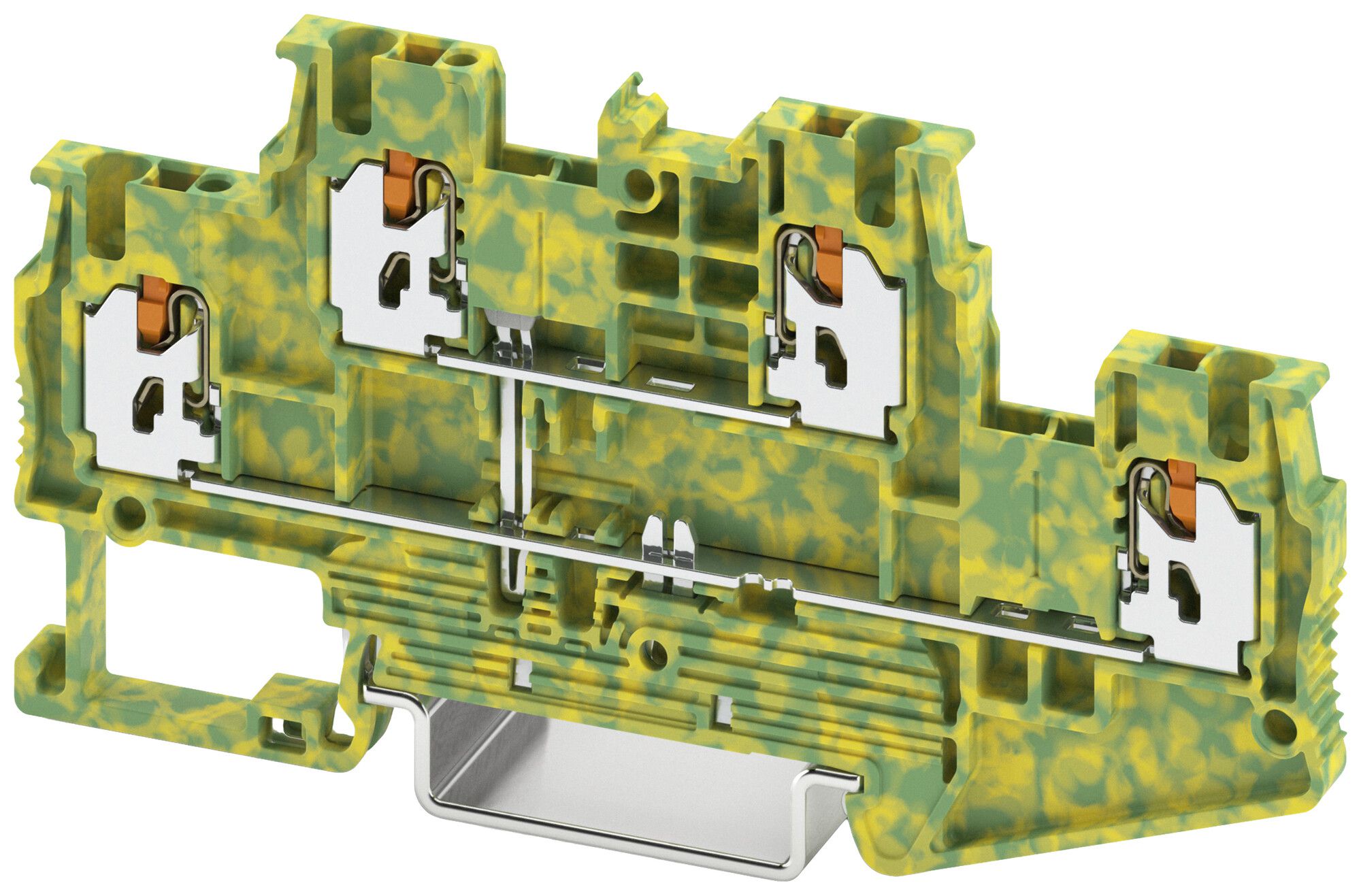 Morsetto di terra componibile PX XTTB 1.5-PE 1.5mm² 2×2 ve-gi