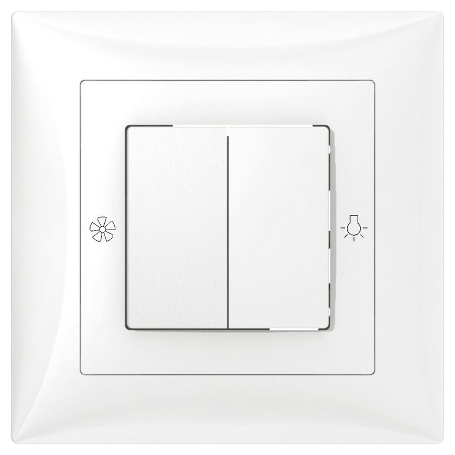Abdeckset SIDUS zu Ventilatorschalter weiss glänzend