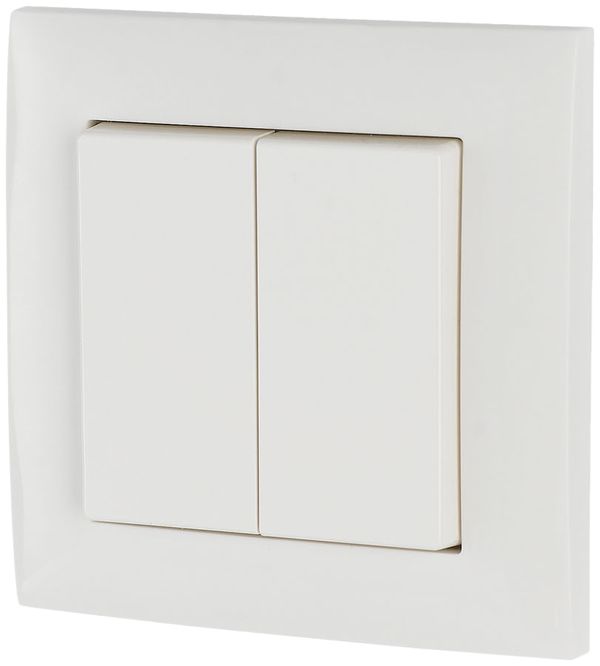 AP-Funktaster Eaton xComfort, 2-fach komplett 55×55mm, weiss glänzend