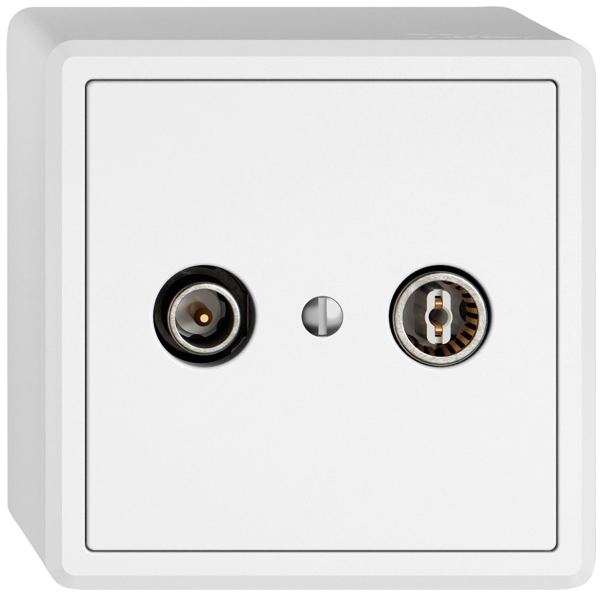 AP-Antennendose TV-R EDIZIO.liv SNAPFIX® Durchgangsdose 11dB ws