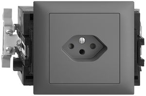 EB-Steckdose EDIZIOdue T13 dunkelgrau 49…69mm Snap