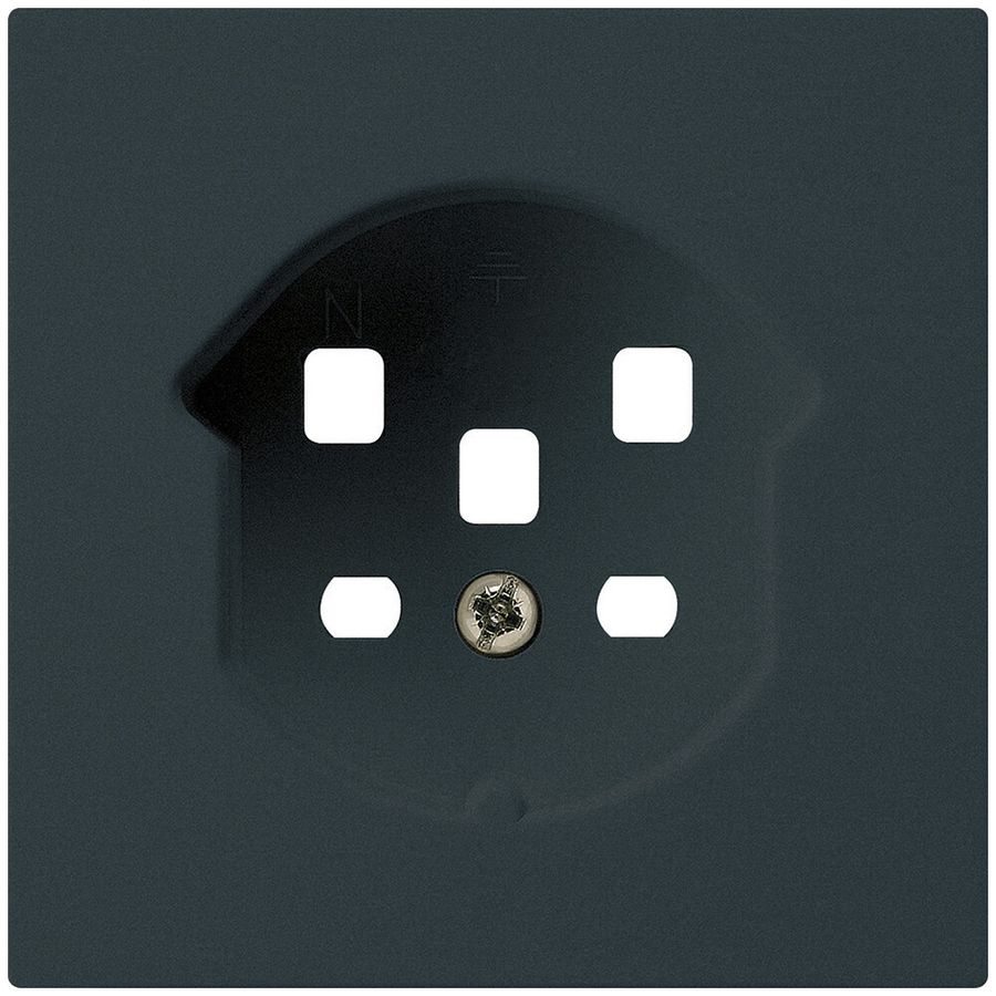 Placca frontale kallysto T25 nero, 60×60mm per presa T25