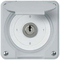 Interruttore a chiave INC robusto IP55 con copertura S0/3P grigio combinazione