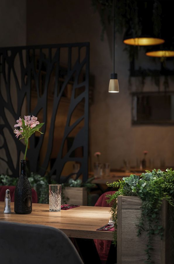 Lampada sospesa SLV PURI 2.0 Dome AD1PH GU10 1×6W REG Ø55mm nero/oro