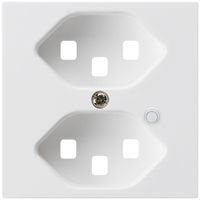 Piastra frontale per presa Hager kallysto 2×T23 illuminato H bianco ultra