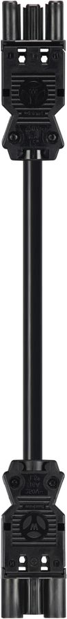 Verlängerung Wieland 3P 5m schwarz Stecker/Buchse GST18i3 K1BS1.5