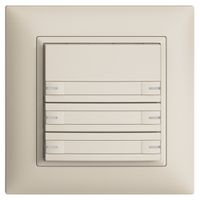 UP-KNX-Taster RGB EDUE FMI, 250mW, m.RGB-LED, m.Papier., 6×Taste, 1×Tastenb., cr