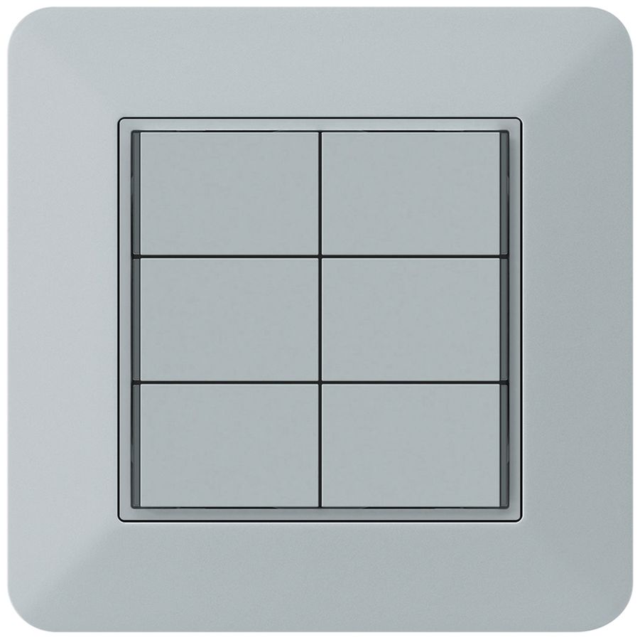 UP-Taster KNX KTR 6×Tasten 6×Betätigungspunkte LED grau