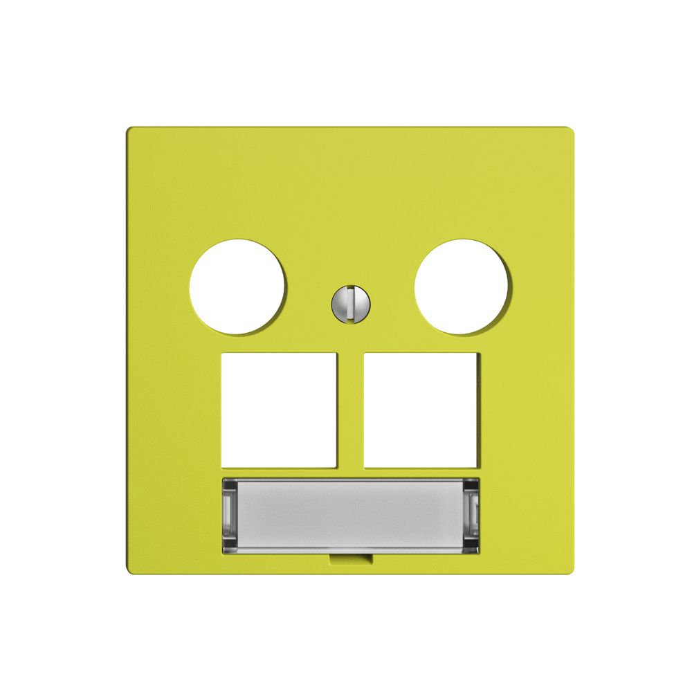 Kit de recouvrement Edue F, p.prise multimédia EASYNET, p.2×RJ45 S-One, lemon