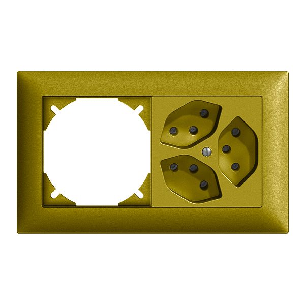 UP-Kombination leer+3×T13 horiz. EDIZIOdue olive