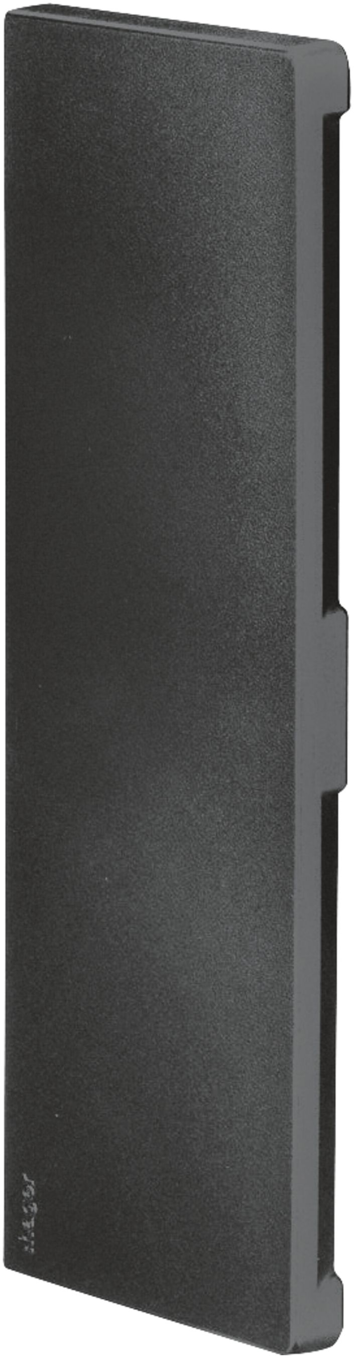 Abschlussplatte Hager BR 65×210mm Oberteile 2×80mm halogenfrei schwarz