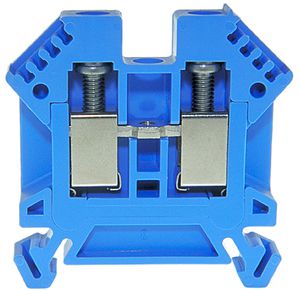 Borne de passage joignable WZ Ex 0.5…6mm² 41A 1000V vis 2×1 rail DIN 35mm bl