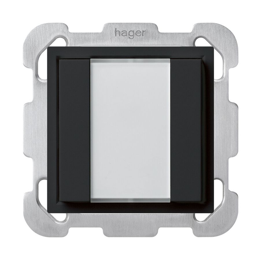 Pulsante universale INC 2×kallysto B con LED nero