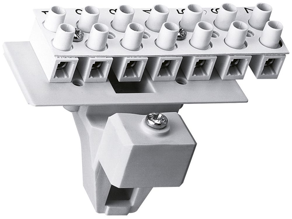 Borne de commande Hager univers Z 7L numéroté 1…7 2×6mm²