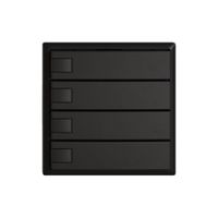 Universaltaster EDIZIO.liv UNI SNAPFIX® 12…48V o.LED 4× 1-Tbed.sz