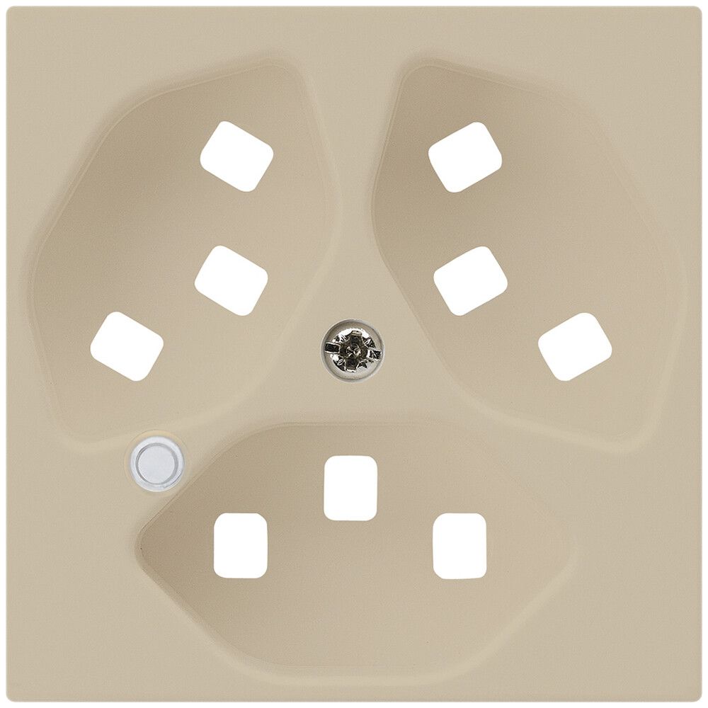 Piastra frontale per presa Hager kallysto 3×T23 illuminato H beige