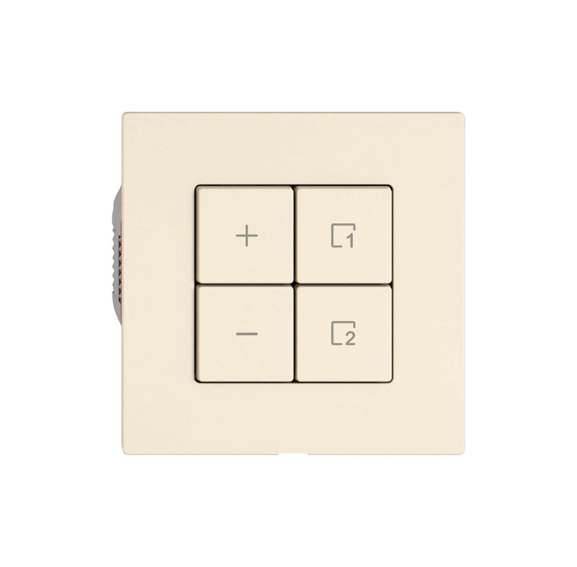 Station sec.variateur EDIZIO.liv Wiser SNAPFIX® 1 scène 4 touches WLAN cr