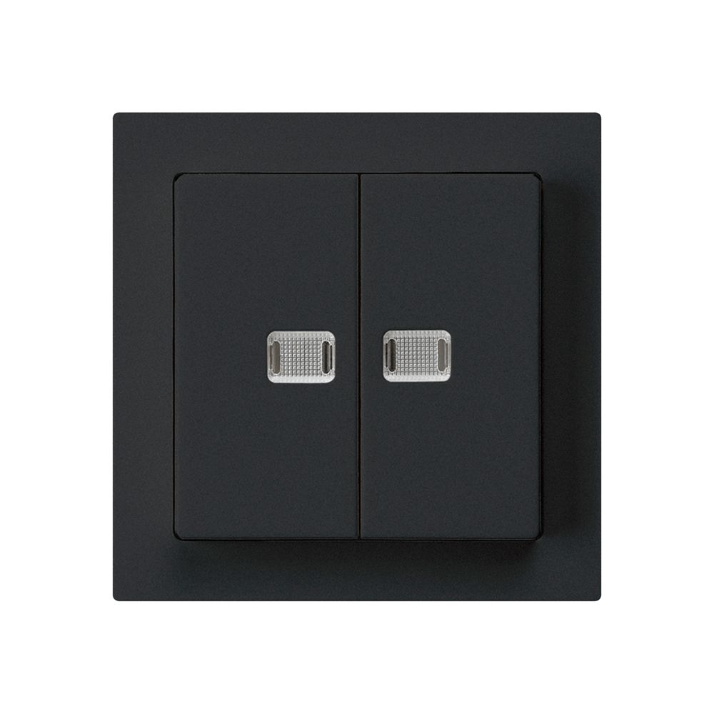 Frontset kallysto schwarz mit 2 Linsen 60×60mm