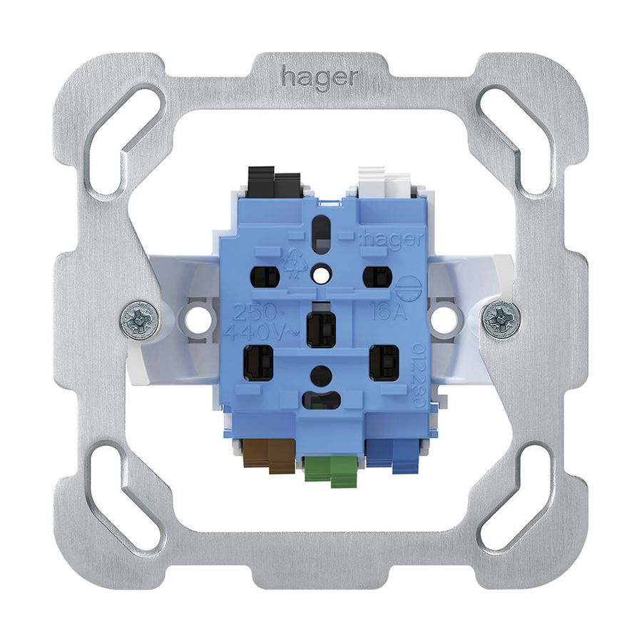 Intérieur pour prise ENC HA type 15/25 a.bornes enfichables a.plaque de fixation