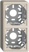 Kappe mit Grundplatte 2×54mm crema für Kombination FX vertikal/horizontal