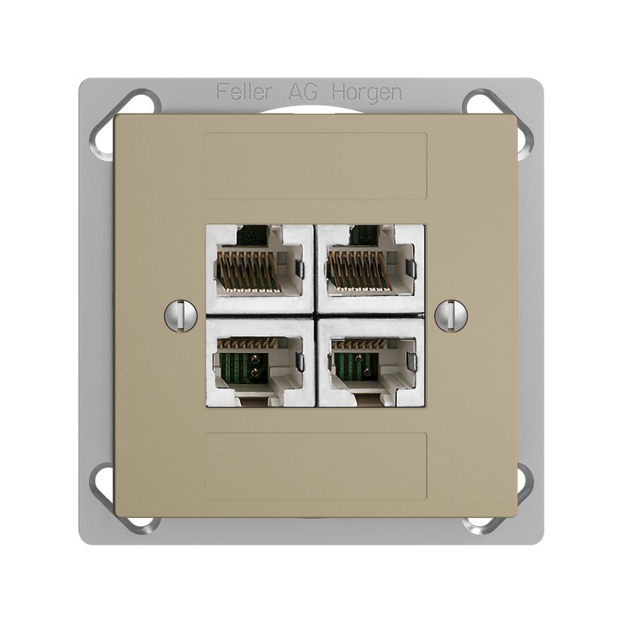 EB-Dose 4×RJ45/s 4P getr. EDIZIOdue sand ITplus