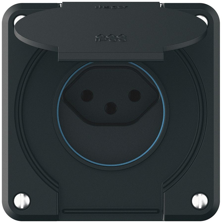 Steckdose robusto 1×Typ 13 IP55 schwarz