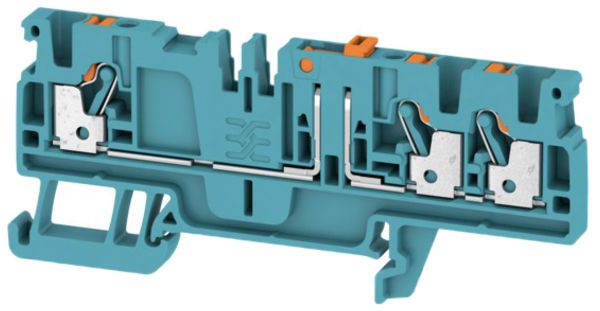 Borne de test sectionnable Weidmüller ADT PUSH IN 2.5mm² 3 connex.TS35 bleu