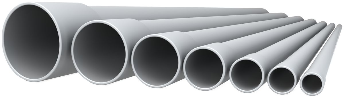 KIR-Rohr PM M40 steif mit Muffe hellgrau