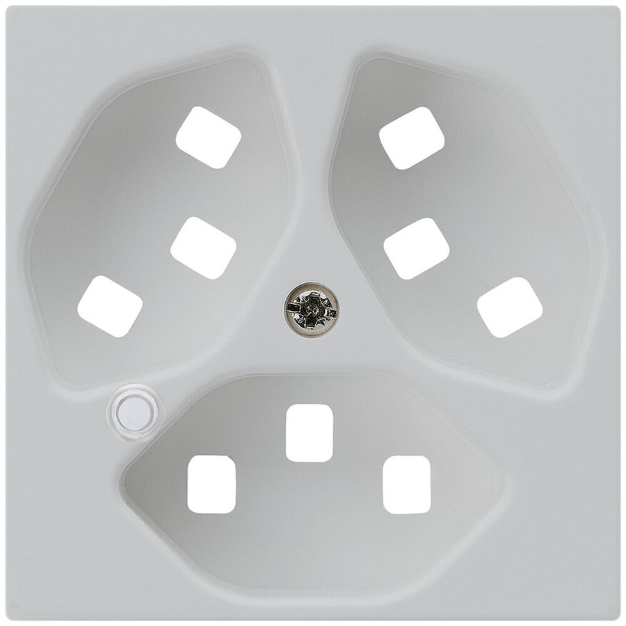 Piastra frontale per presa Hager kallysto 3×T23 illuminato H grigio chiaro