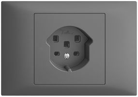 EB-Steckdose EDIZIOdue T25 16A dunkelgrau, mit Steckklemmen