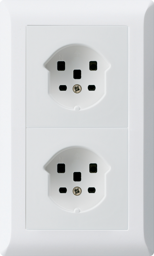 UP-Kombination KLI 2x1, Steckdose T25 + T25 ws