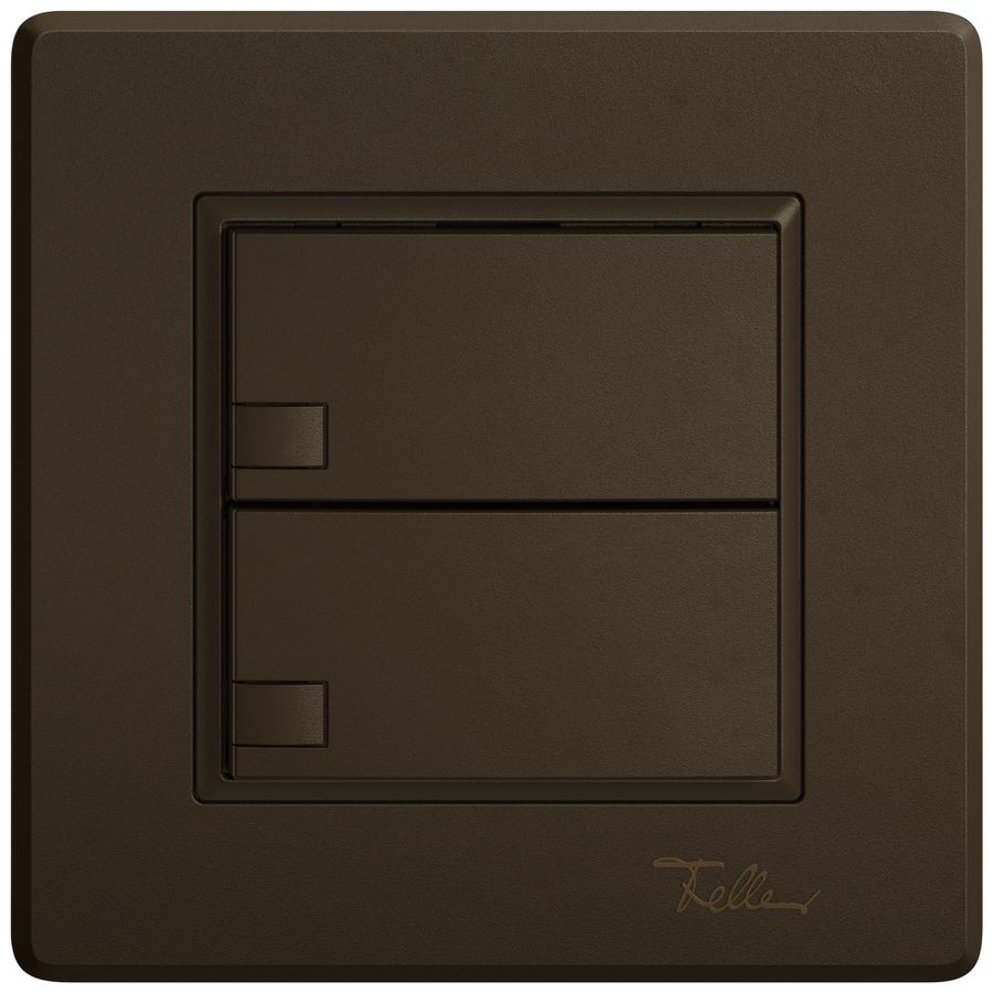 Poussoir KNX RGB ENC EDIZIO.liv SNAPFIX® capteur temp.s.LED 2× comm.1T br