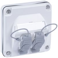 Presa di collegamento INC R&M SplashLine, per 2×cat.6A, IP67, bianco